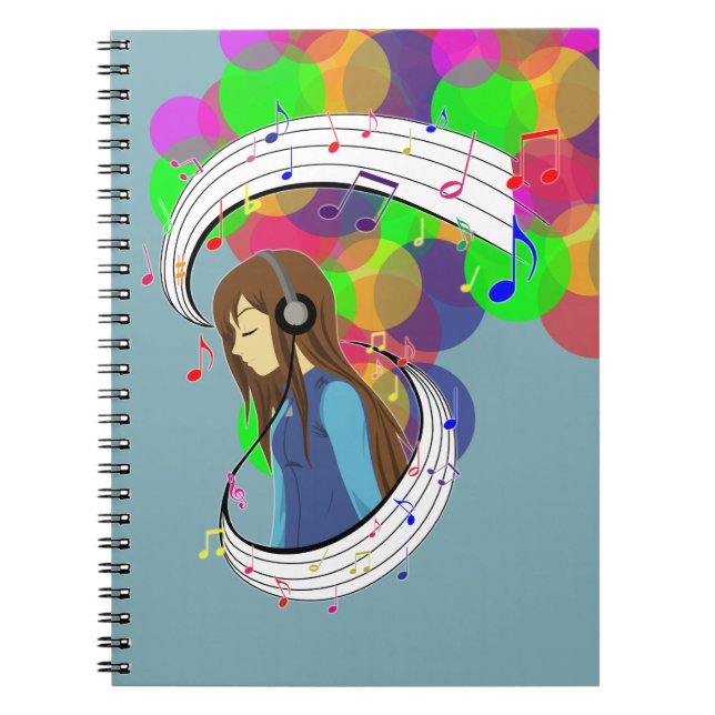 Caderno Espiral A cor da música (Frente)