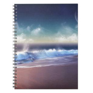Caderno Espiral A costa da natureza surfa acima