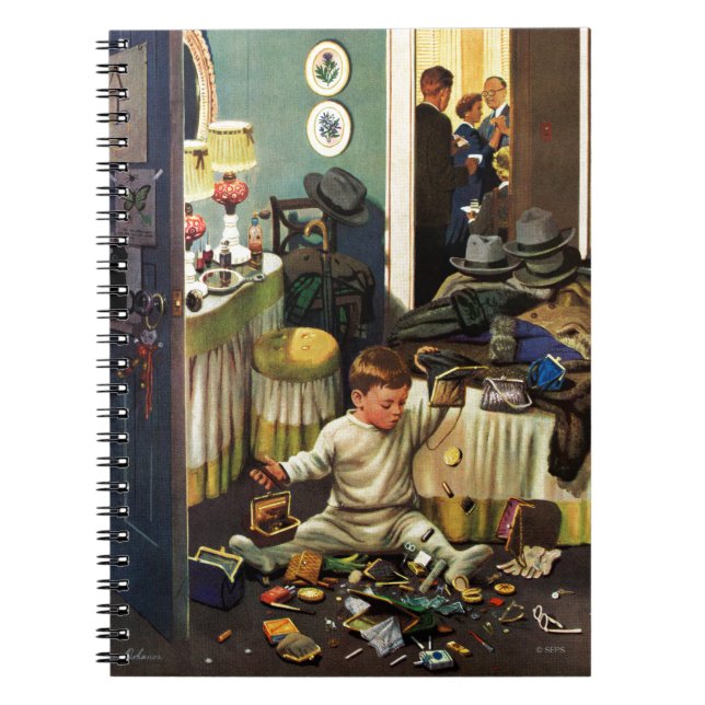 Caderno Espiral A criança esvazia bolsas (Frente)