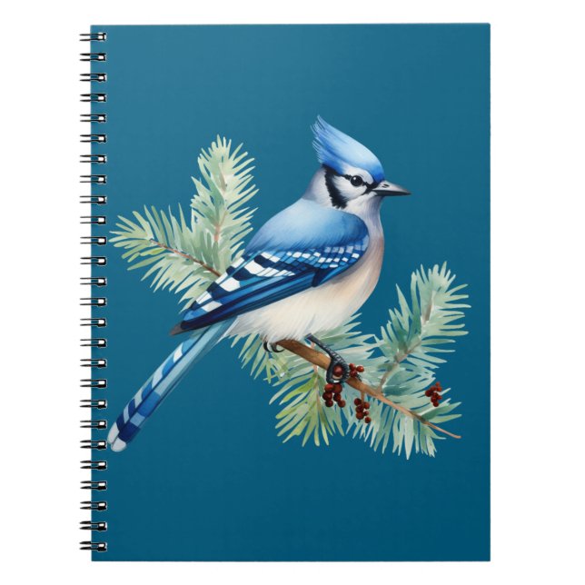 Caderno Espiral A Cute Blue Jay  (Frente)
