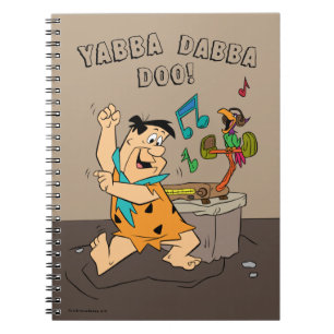 Caderno Espiral A dança do Flintstone dos Flintstones   Fred