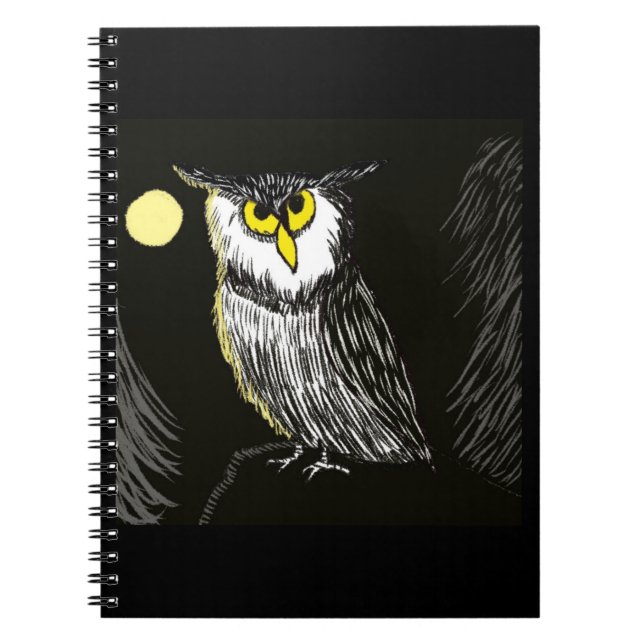 Caderno Espiral A 🦉 de Coruja Feiticeira (Frente)