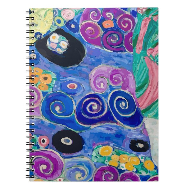 Caderno Espiral A donzela de Gustav Klimt (Frente)