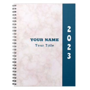 Caderno Espiral A Elegância Simples de um Mármore Branco