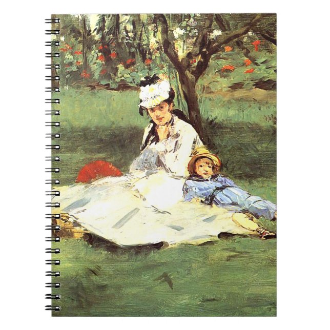 Caderno Espiral A família Monet no seu jardim Edouard Manet (Frente)