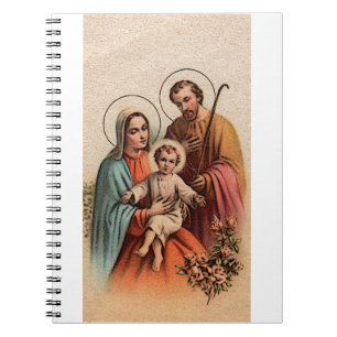 Caderno Espiral A família santamente - Jesus, Mary, e Joseph