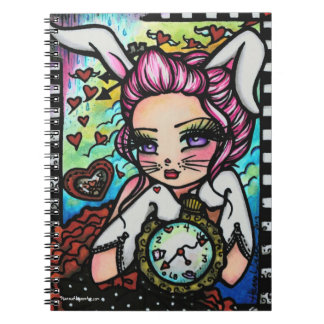 Caderno Espiral A fantasia branca da menina do coração do país das