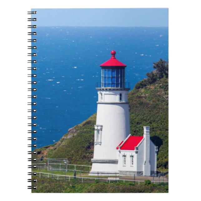 Caderno Espiral A Farol de Heceta Head Perto de Florence (Frente)