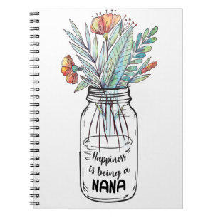 Caderno Espiral A Felicidade Arte Esposa Está Sendo Uma Nana