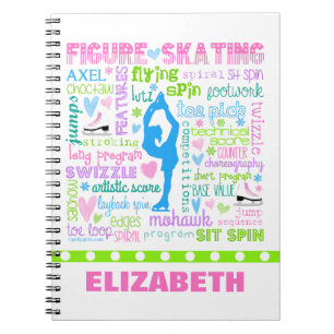 Caderno Espiral A figura patinador Pastel personalizada exprime a