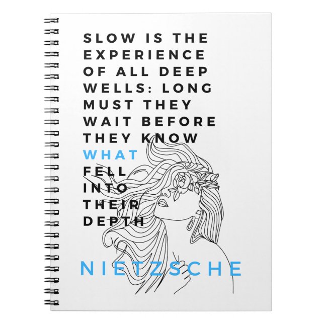 Caderno Espiral A filosofia da Profunda Alma cita Nietzsche (Frente)