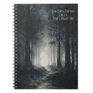Caderno Espiral A Floresta Escura Chama Notebook De Foto Espiral