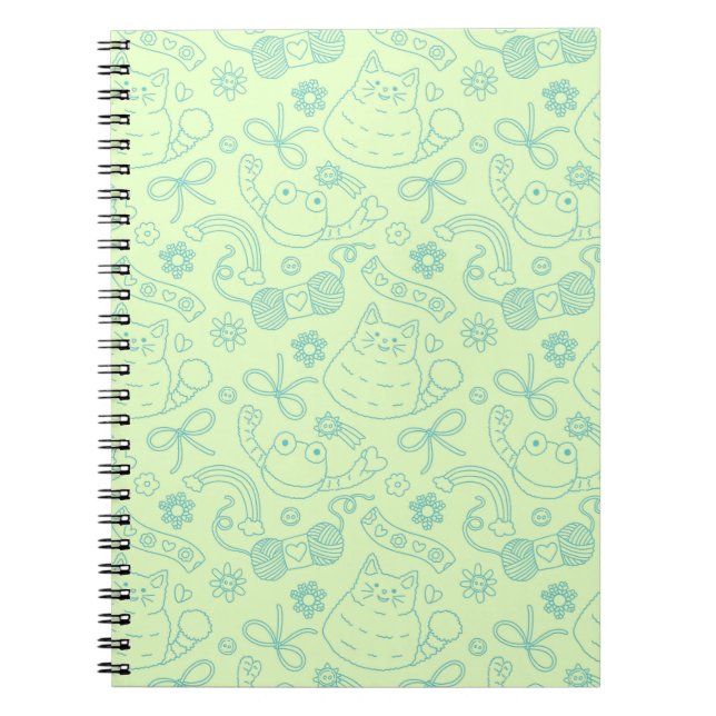 Caderno Espiral "A Friend for Everyone" Pattern Notebook Green (Frente)