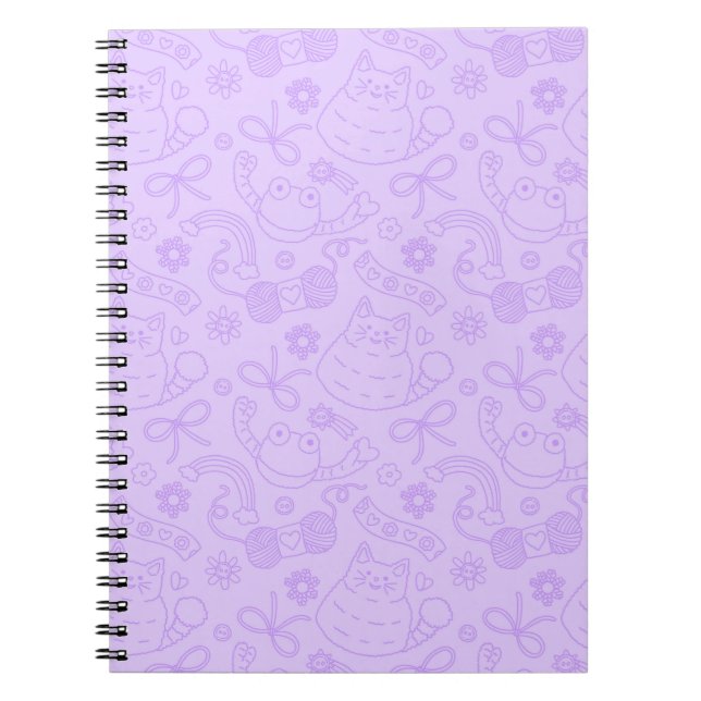 Caderno Espiral "A Friend for Everyone" Pattern Notebook Lavender (Frente)