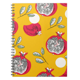 Caderno Espiral A fruta de Garnet desenhou um padrão perfeito. Vin