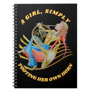 CADERNO ESPIRAL A GIRL SIMPLY TOOTING HER HORN NOTEBOOK