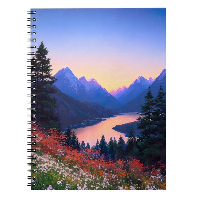 Caderno Espiral A Graça da Noite no Vale da Montanha (Frente)