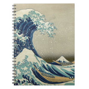 Caderno Espiral A grande onda fora de Kanagawa