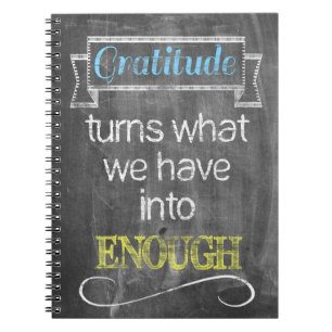 Caderno Espiral A gratitude gira o que nós temos em bastante