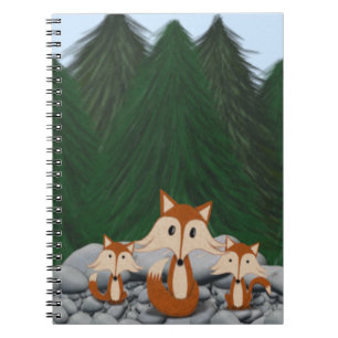 Caderno Espiral A Ilustração da Família Fox
