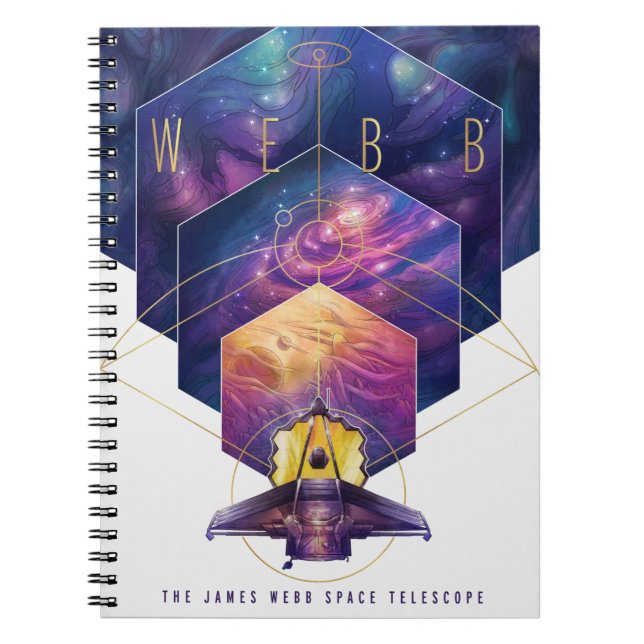 Caderno Espiral A Ilustração do Telescópio Espacial James Webb (Frente)