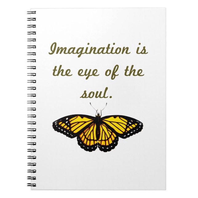 Caderno Espiral A Imaginação É O Olho Da Alma (Frente)