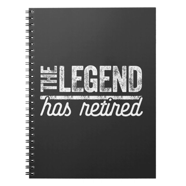 Caderno Espiral a lenda se aposentou (Frente)