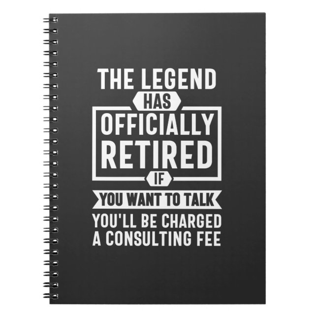 Caderno Espiral A lenda se aposentou oficialmente (Frente)