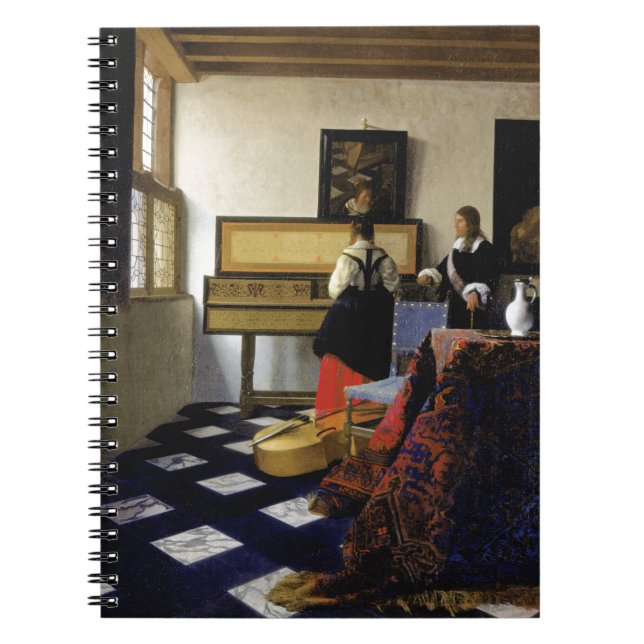 Caderno Espiral A lição de música de Johannes Vermeer (Frente)