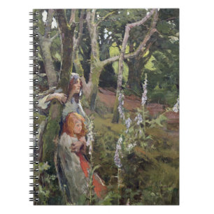 Caderno Espiral A madeira Enchanted (óleo em canvas)