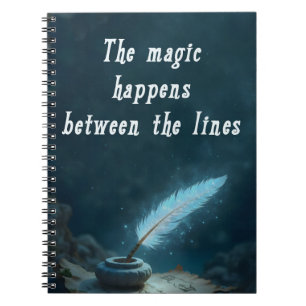 Caderno Espiral "A magia acontece entre as linhas"