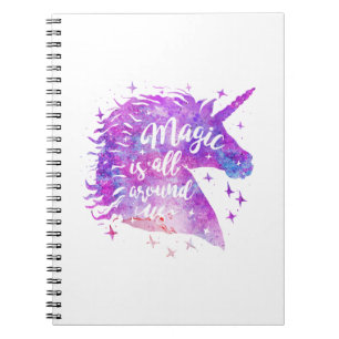 Caderno Espiral A magia está à nossa volta - Escolha a cor de fund
