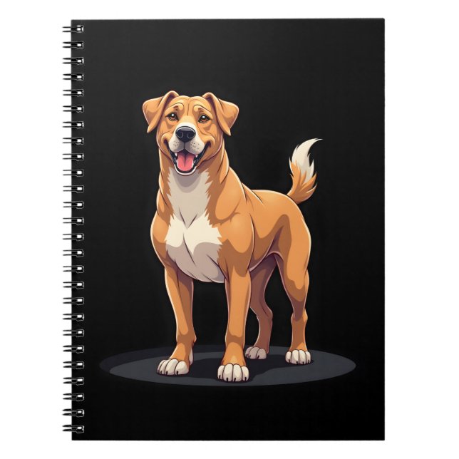 Caderno Espiral A melhor vida com a camiseta Dogo Canario Long Sle (Frente)