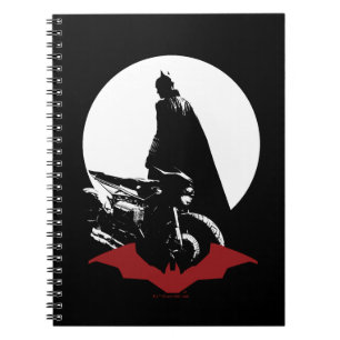 Caderno Espiral A motocicleta Batman Silhouette