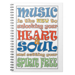 Caderno Espiral A música é a chave