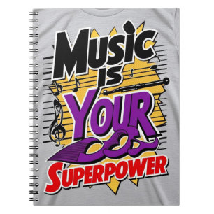 Caderno Espiral A Música é Seu Superpoder opção 2