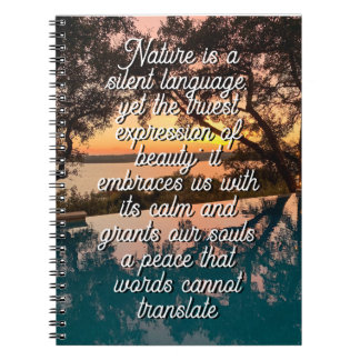 Caderno Espiral A natureza é uma linguagem silenciosa