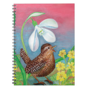 Caderno Espiral A neve e o pássaro-verde convocam o primavera