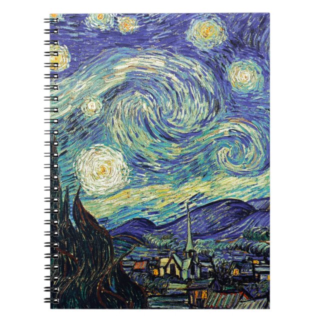Caderno Espiral A Noite Estrelada por van Gogh (Frente)