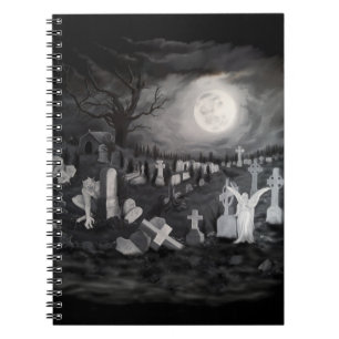 Caderno Espiral À noite no cemitério, Angel com o Diabo