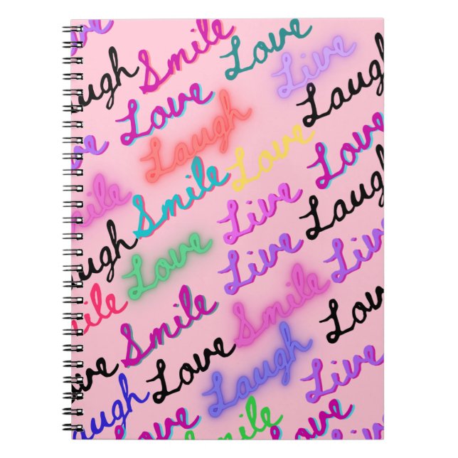 Caderno Espiral A notebook with vibrant design. (Frente)