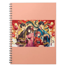 Caderno Espiral A Past Lunar Celebration featuring serpents