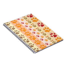 Caderno Espiral A pata do cão imprime o teste padrão