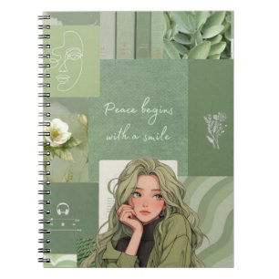 Caderno Espiral A paz começa com um sorriso