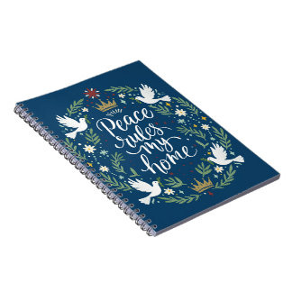 Caderno Espiral A Paz Reina Em Minha Casa