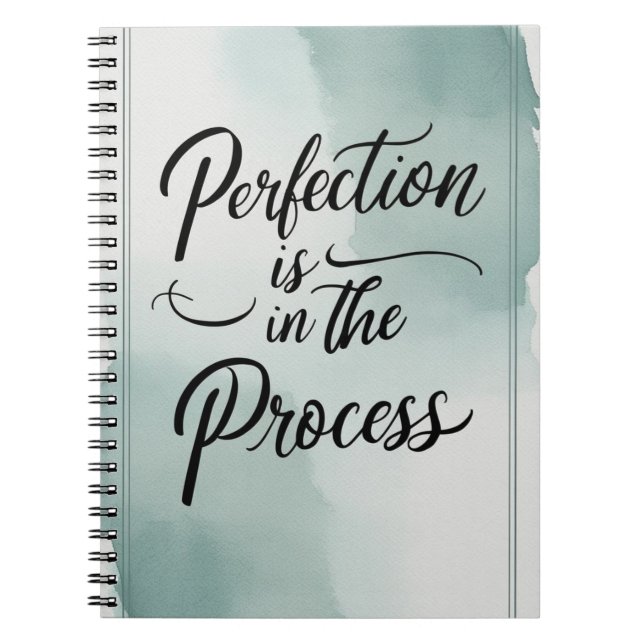 Caderno Espiral A perfeição está no processo (Frente)