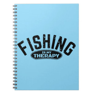 Caderno Espiral a pesca é a minha terapia pescador ideias engraçad