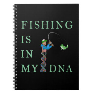 Caderno Espiral A pesca está no meu DNA