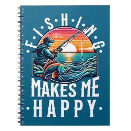 Caderno Espiral A Pesca Me Faz Feliz