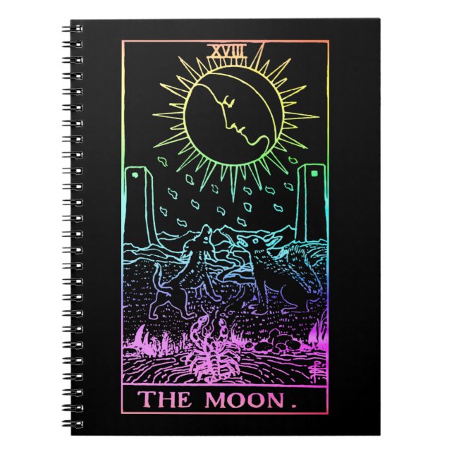 Caderno Espiral A Placa de Tarot da Lua (Frente)
